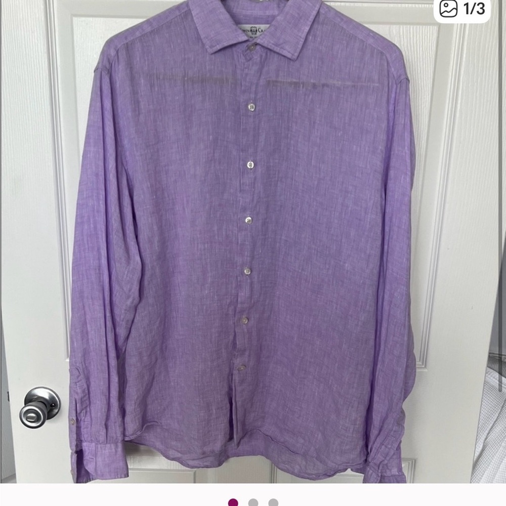 Elegant Lavender Button-Down Shirt for Men